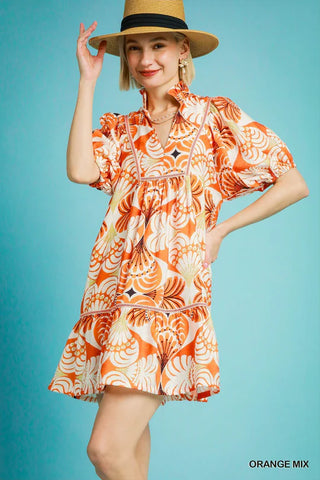 orange pop dress