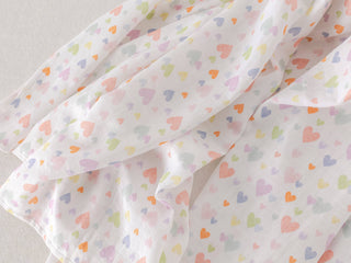 Confetti Hearts Organic Muslin Blanket