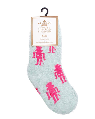 Kid's Candy Nutcracker Snuggle Socks Sky/Hot Pink   -Asst.: S/M (9-1)