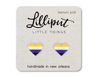 Pride Earrings: Lesbian Pride Heart