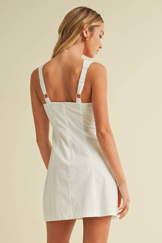 PINTUCK SWEATHEART NECK SLEEVELESS DRESS: Red