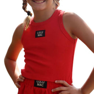 LM-KTK-1000 RED KIDS SOLID TANK: RED / Youth Medium
