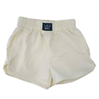LM-KSH-1000-WHITE KIDS SOLID SHORT: IVORY / Youth Large