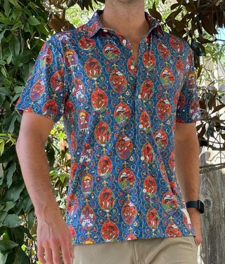 ALON Men's Stained Glass Performance Button Down