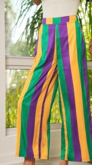 Stripe Mardi Gras pants