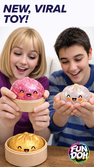 Fun Doh 4" Mystery Dumpling Squishies | 12pc Display Box: