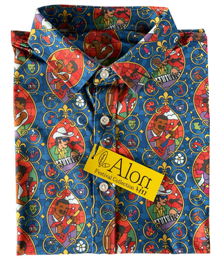 ALON Men's Stained Glass Performance Button Down