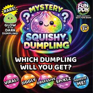 Fun Doh 4" Mystery Dumpling Squishies | 12pc Display Box: