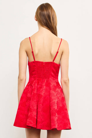 FRONT BOW FLARE CAMI DRESS