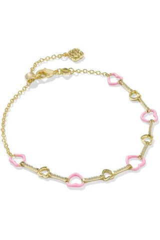 Kendra Scott Haisley Heart Gold delicate chain bracelet