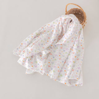Confetti Hearts Organic Muslin Blanket
