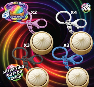 Fun Doh Dumpling Light-Up Click Fidget Keychain -