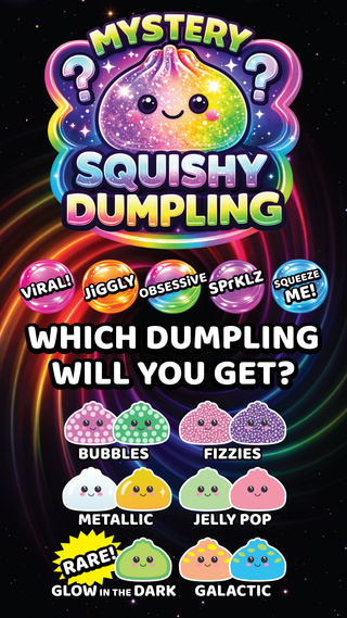 Fun Doh 4" Mystery Dumpling Squishies | 12pc Display Box: