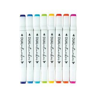 8CT BRIGHT DUAL TIP MARKERS