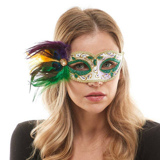 Mardi Gras Feather Mask