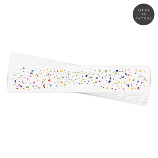 Rainbow Confetti Temporary Tattoo