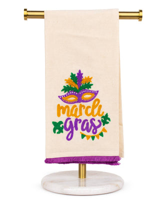 Etta Mardi Gras Hand Towel   Oat/Multi   20x28