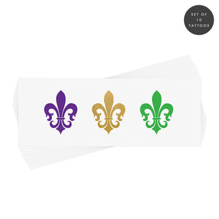 Mardi Gras Fleur de Lis Favors Temporary Tattoo