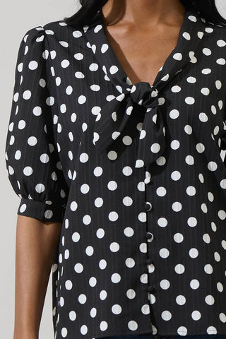 Bremen Dot Conley Button Down Blouse: