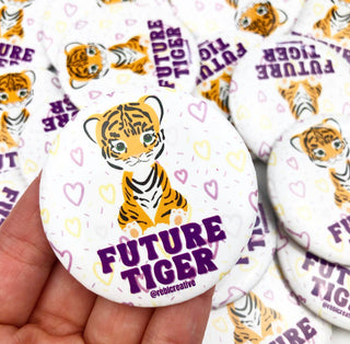 Future Tiger - Purple/Yellow - Game Day Button
