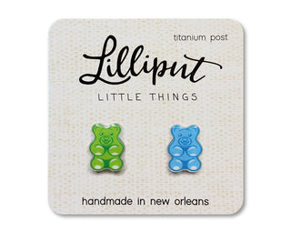 Gummy Bear Earrings // Colorful Fun Earrings: Pink/Orange