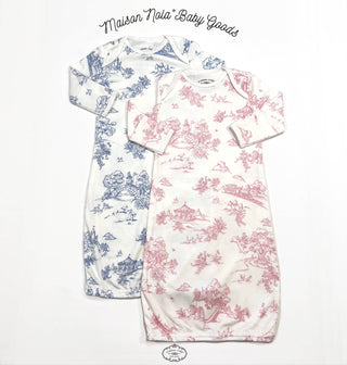 Bamboo Baby Gown: Blue / 0-3M