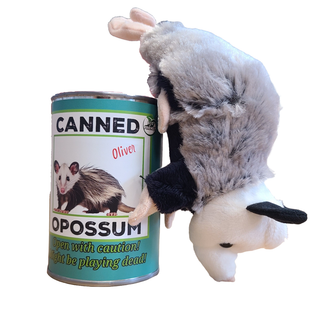 Oliver the Canned Opossum | Stuffed Animal Plush w/Jokes: Pop Top Lid