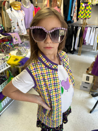 Alligator Mardi Gras vest boy/girl