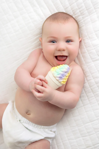 Just chillin Snoball bath toy and baby teether