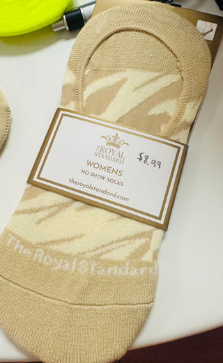 Tiger stripe no show socks