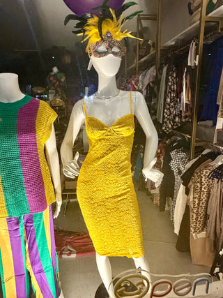 Perfect gold Mardi Gras dress