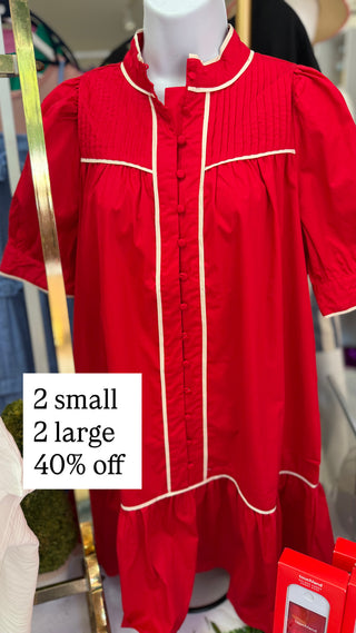 Timeless in red dress