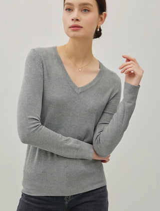 Classic V neck grey