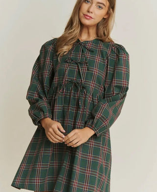 Hunter green babydoll mini