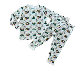 Mardi Gras King Cake Bamboo ruffle pjs