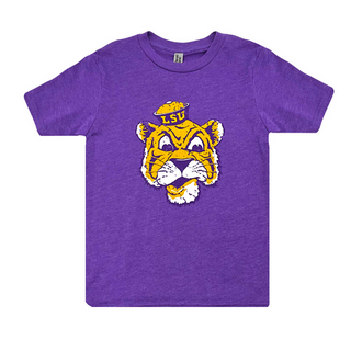 LSU Sailor Mike Kids Tee-hea purple