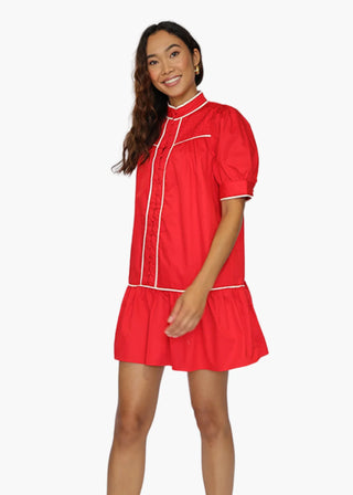 Timeless in red dress