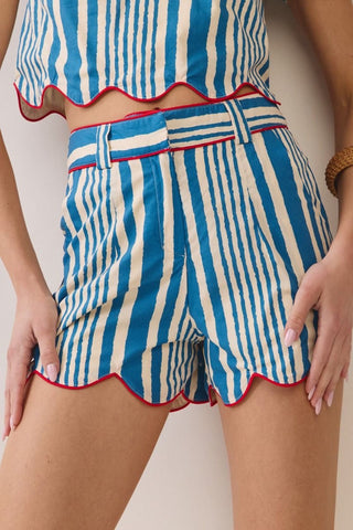 Tcec blue Stripe shorts