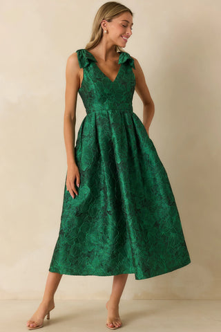 Enchanted emerald green dress