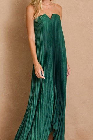 Moonlit Pleated Maxi dress
