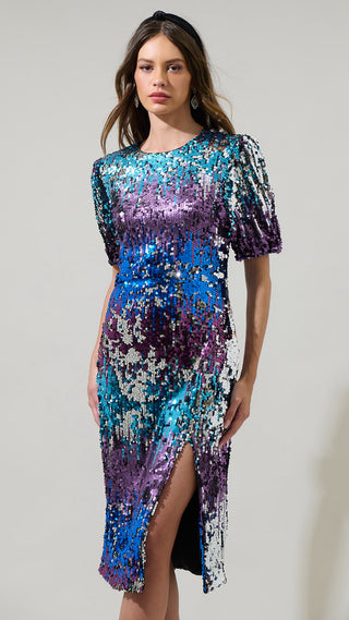 Babette short sleeve sequins dress