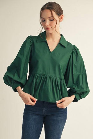 Madison balloon  sleeve top