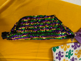 Grace Olivia Boutique MARDI GRAS SEQUINS FANNY PACK