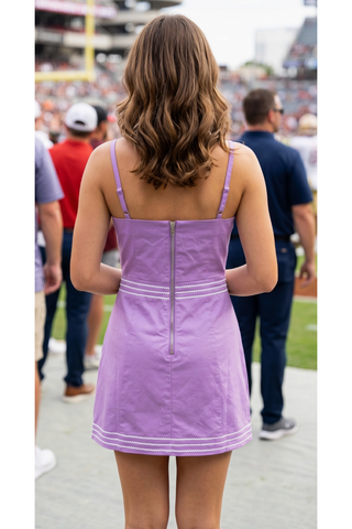 Day-to-Night Mini Dress: PURPLE/WHITE /