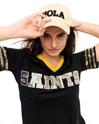 Saints sequins V-neck