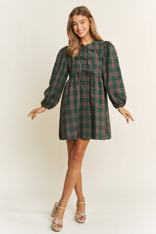 Hunter green babydoll mini