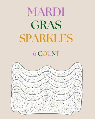 Custom Mardi Gras face sparkles