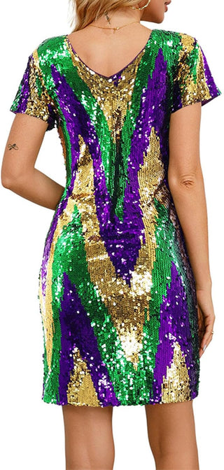 Mardi Gras sequins dress