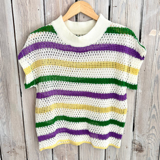 Stripe  Mardi Gras sweater