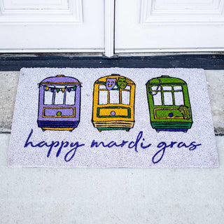 Mardi Gras Street Coir Doormat